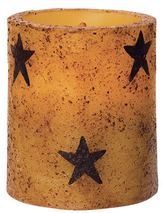 3.5" Burnt Mustard Star Timer Pillar