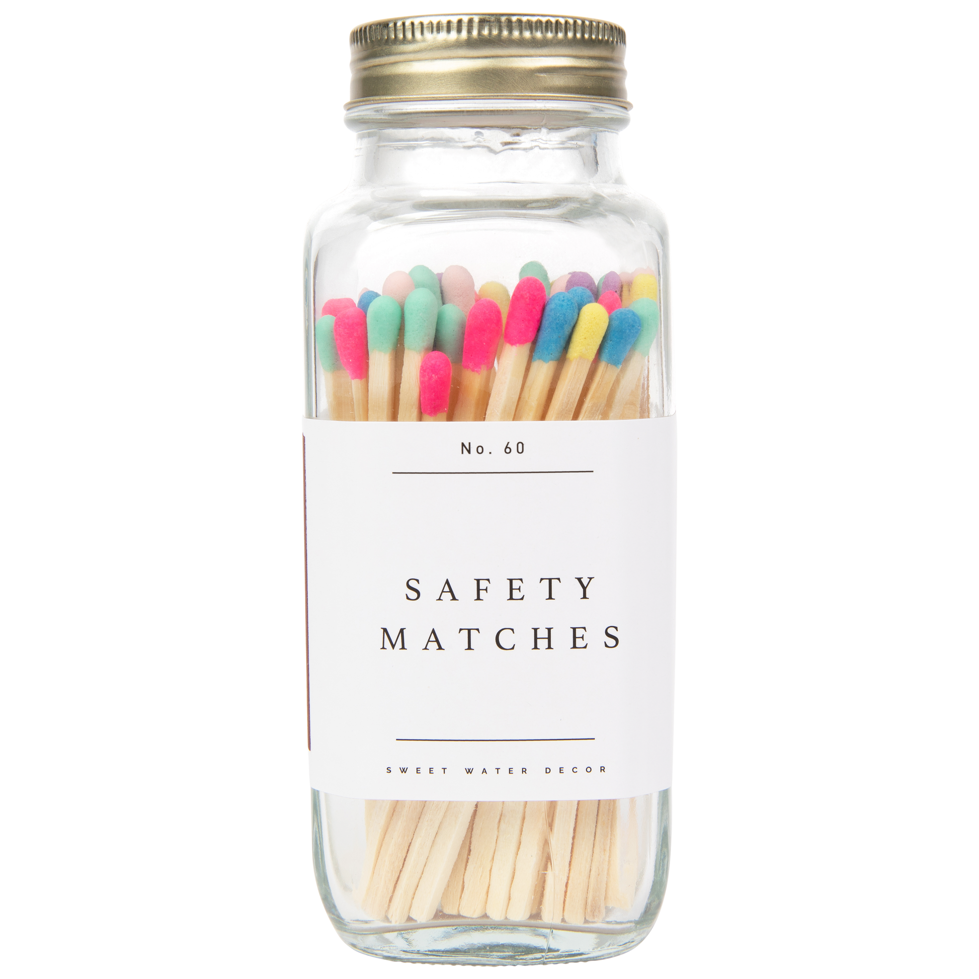 Multicolor Rainbow Safety Matches - 60 Count, 3.75"