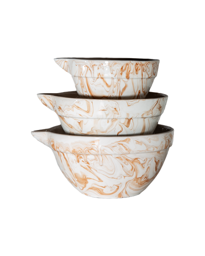 Marbled Terra Mixing Bowls - Set of 3