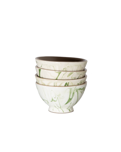 Marbled Olive Bowl - Set of 4