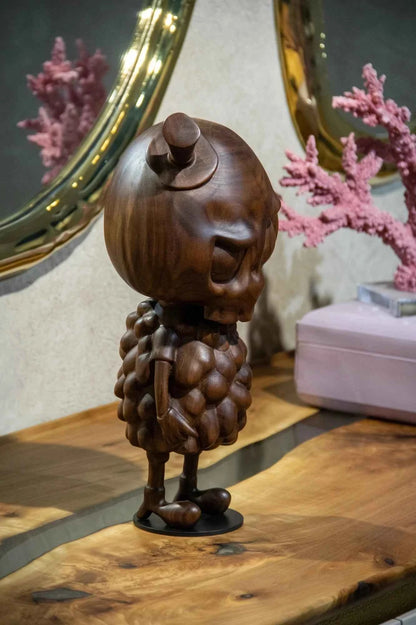 Handcrafted Tycoco Wooden Sculpture - 15" Tall