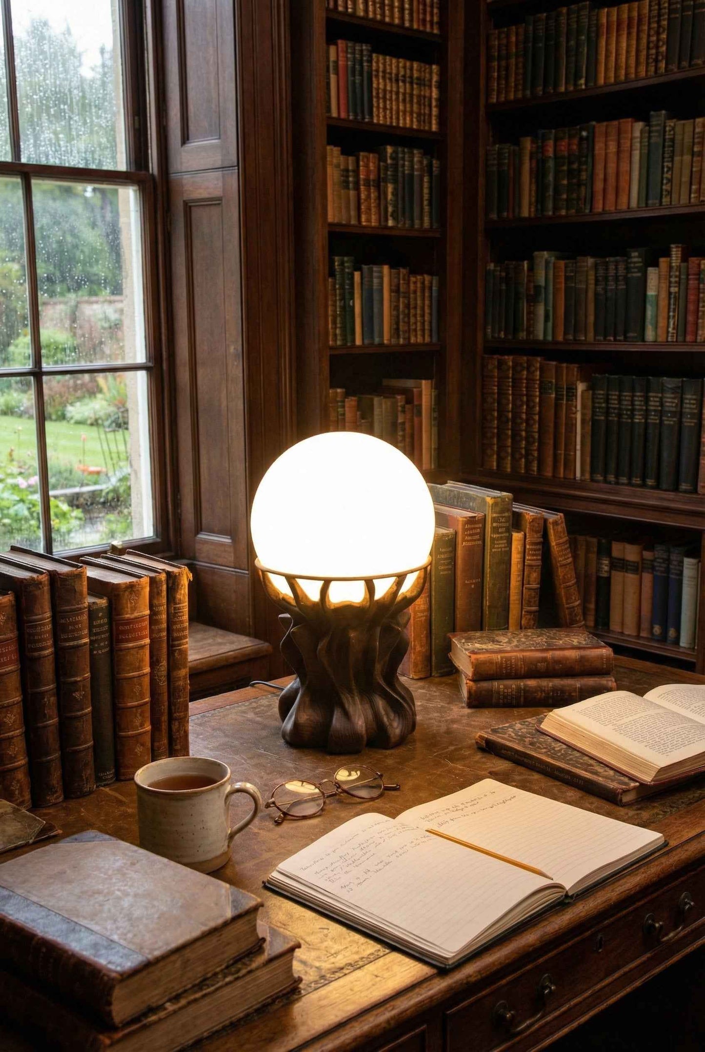 Handcrafted Solid Wood Table Lamp