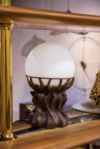 Handcrafted Solid Wood Table Lamp
