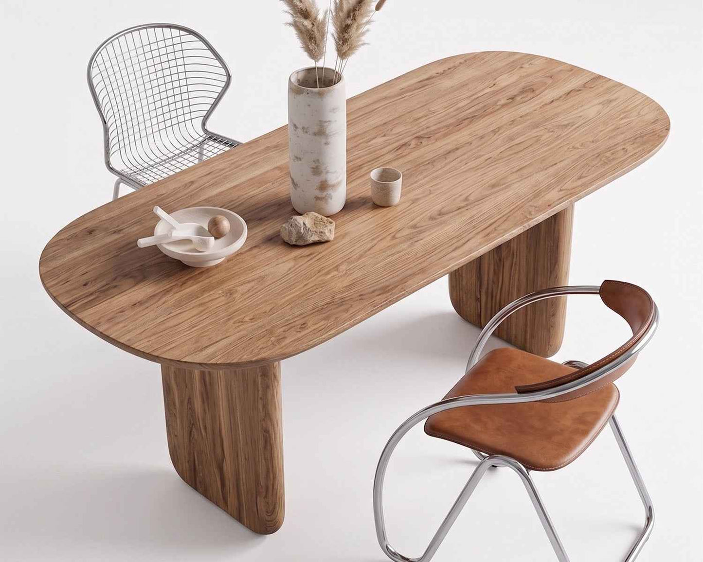 Oval Solid Wood Dining Table