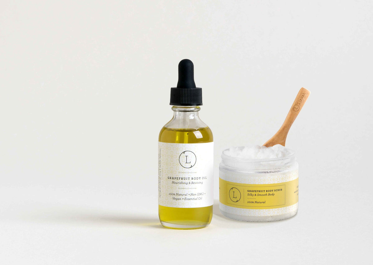 Grapefruit Body Oil & Body Scrub Gift Set