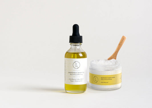 Grapefruit Body Oil & Body Scrub Gift Set