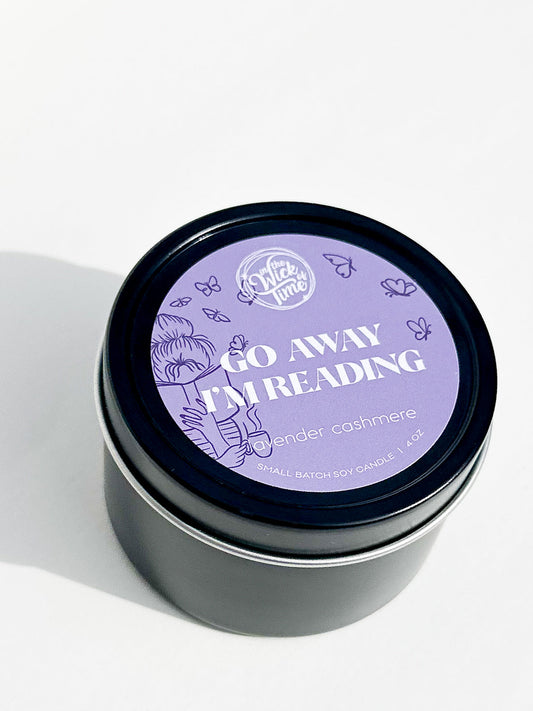 Go Away I'm Reading Candle 4 OZ - PoshaBella
