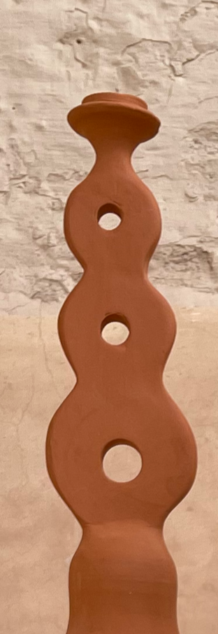 Moroccan Unglazed Terracotta Candle Holder- Infinity - PoshaBella