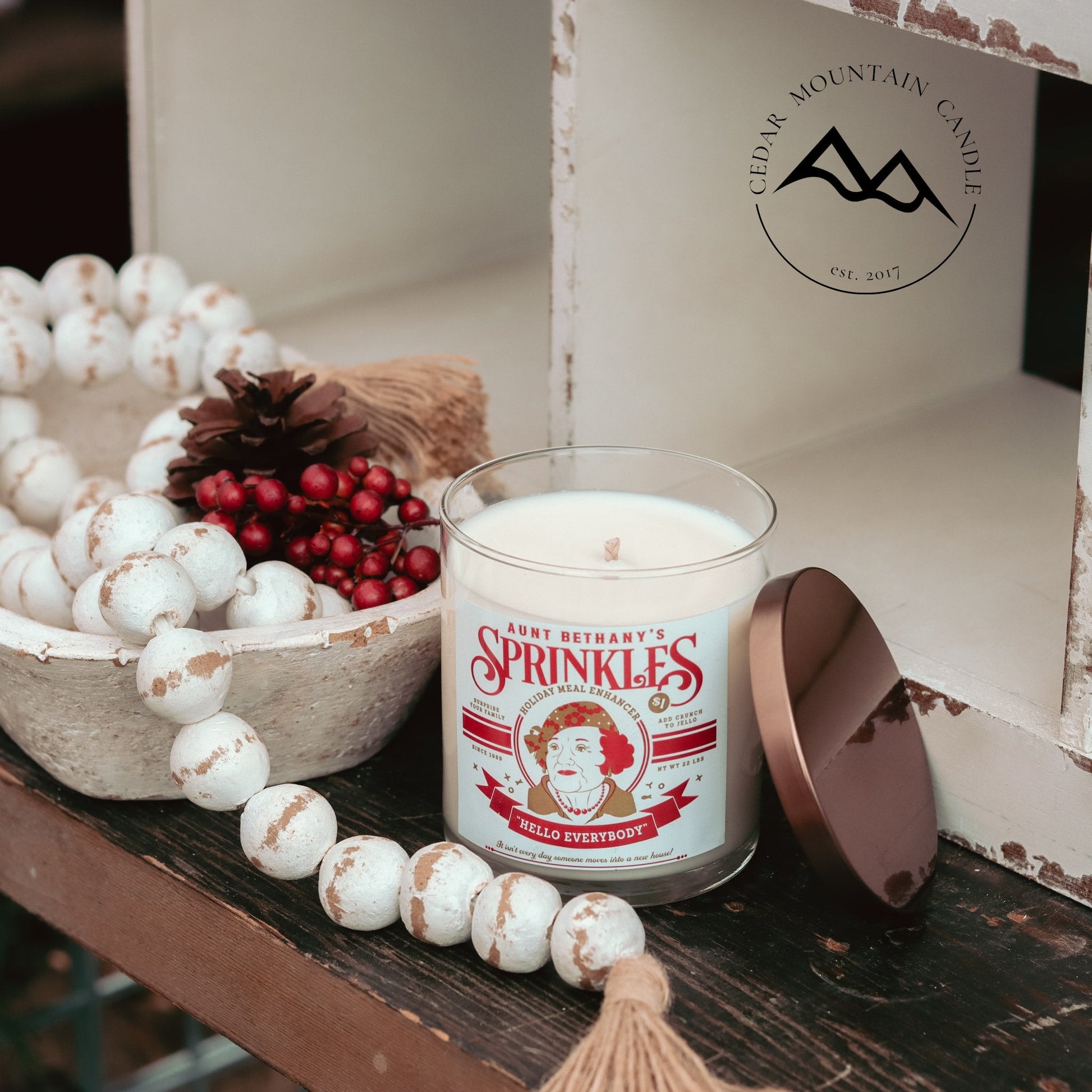 Griswold Aunt Bethany 9 oz Jar Soy Candle - Winter Scents - PoshaBella