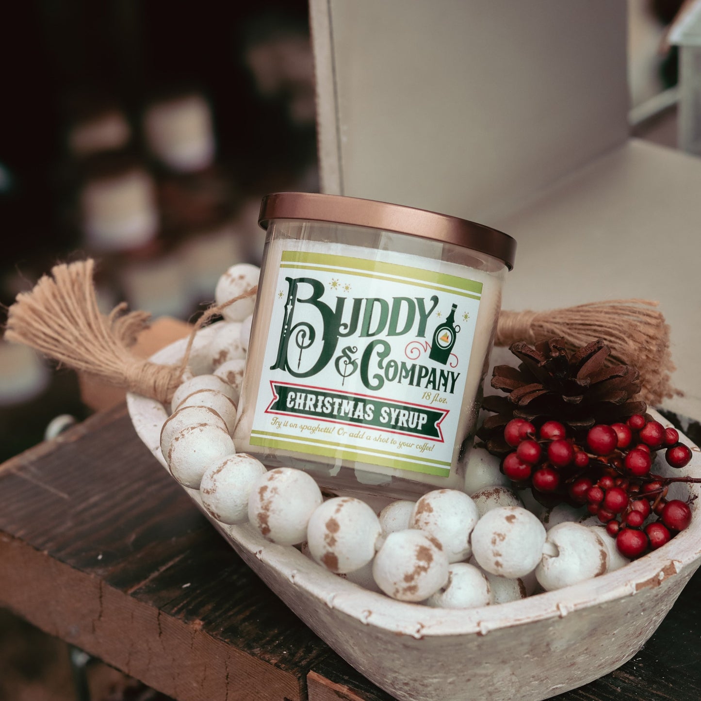 Elf Buddy & Company 9 oz Jar Soy Candle - Winter Scents - PoshaBella