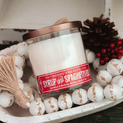 Elf Syrup & Spaghetti 9 oz Jar Soy Candle - Winter Scents - PoshaBella