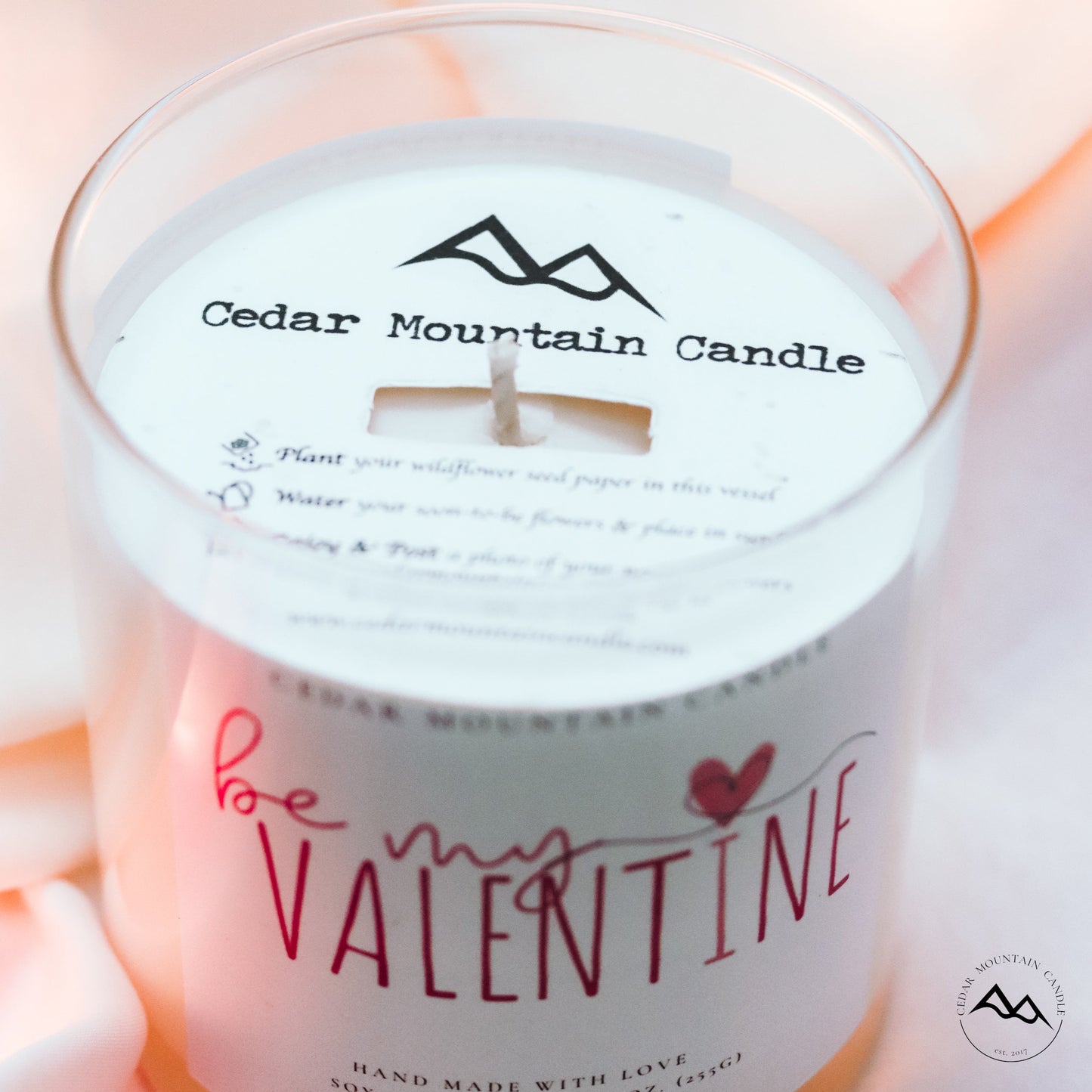 "My love for you is like..." Valentine's Day 9 oz Whiskey Glass Jar Soy Candle - Choose Your Scent - PoshaBella