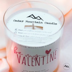 Be My Valentine - Valentine's Day Soy Candle - 9 oz Whiskey Glass Jar - Choose Your Scent
