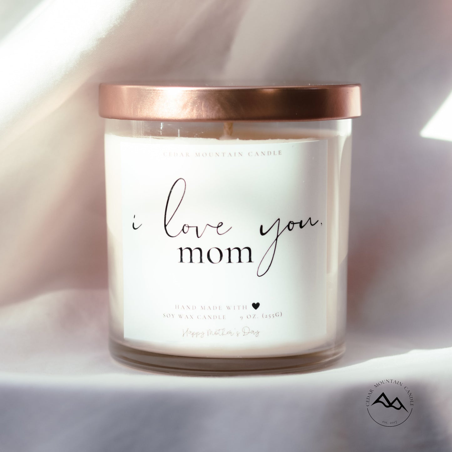 I love you, Mom - Mother's Day Soy Candle - 9 oz Glass Jar Candle - PoshaBella