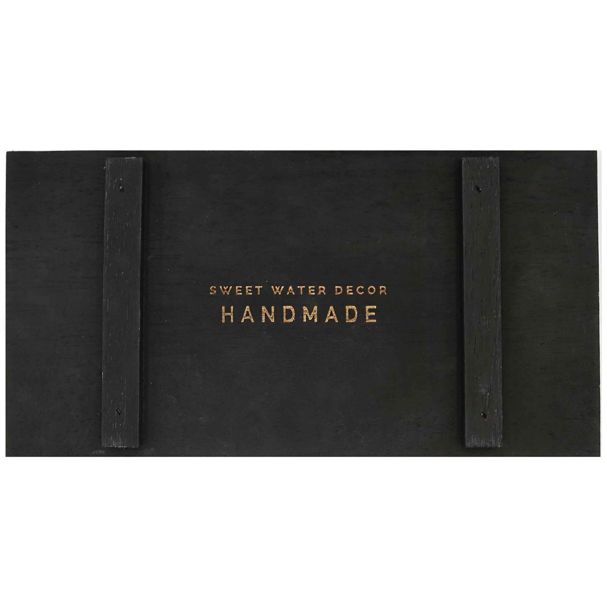Black Rectangular Wood Tray