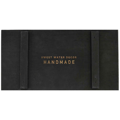 Black Rectangular Wood Tray