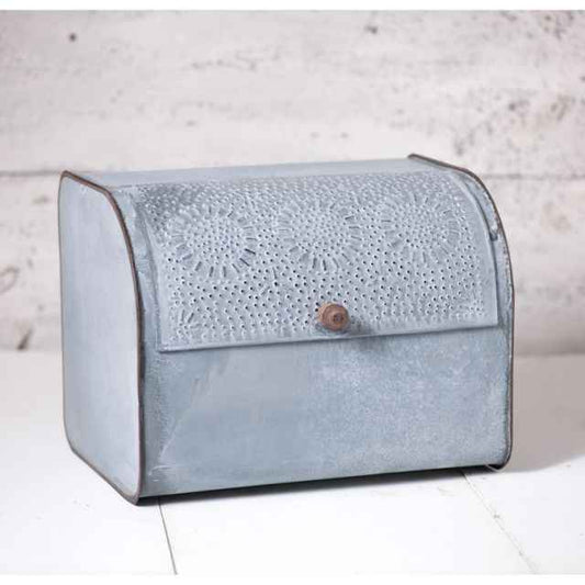 Rustic Weathered Zinc Bread Box