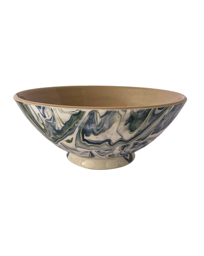 Marbled Ocean Serving Bowl