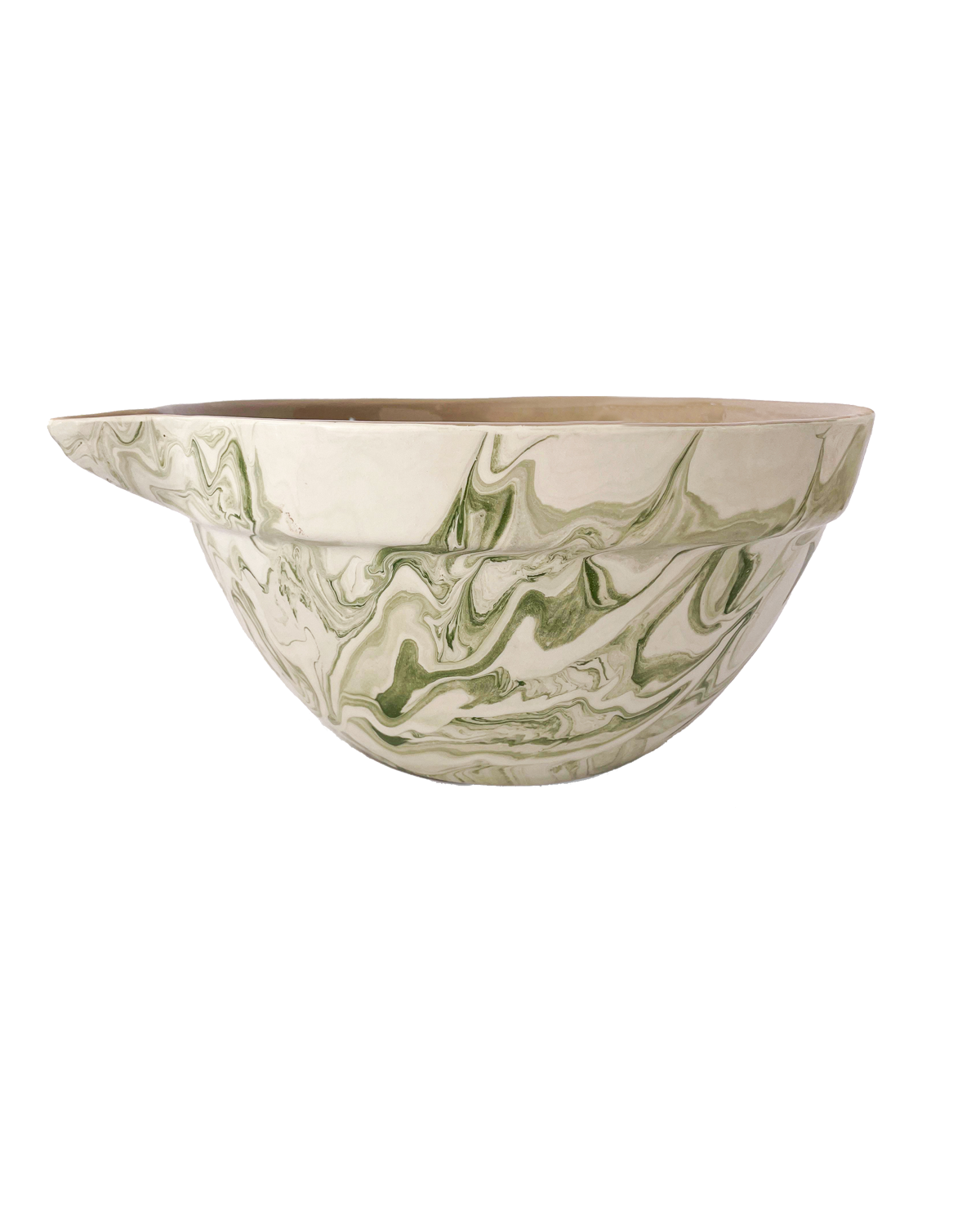Marbled Olive Mixing Bowls - Set of 3