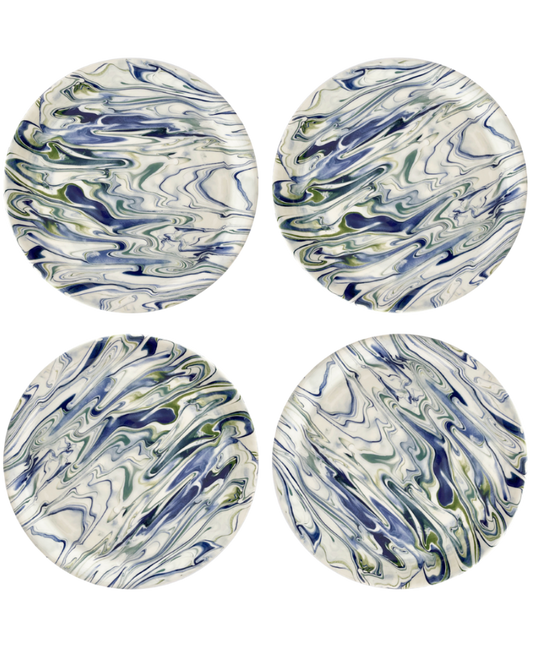 Marbled Ocean Dinner Plate - Set of 4