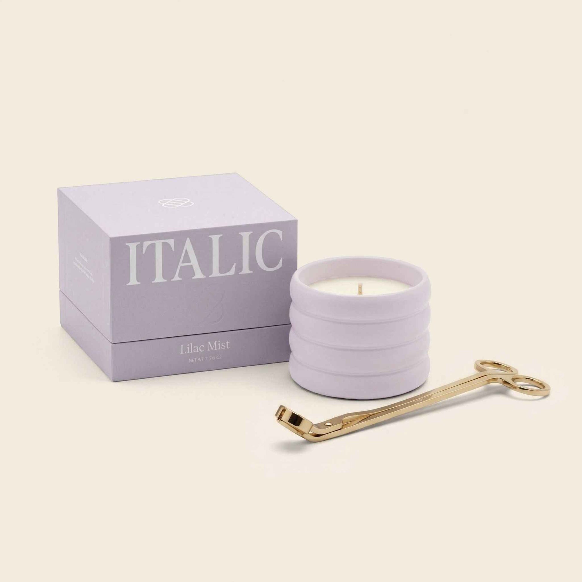 Ceramic Candle & Wick Trimmer Set