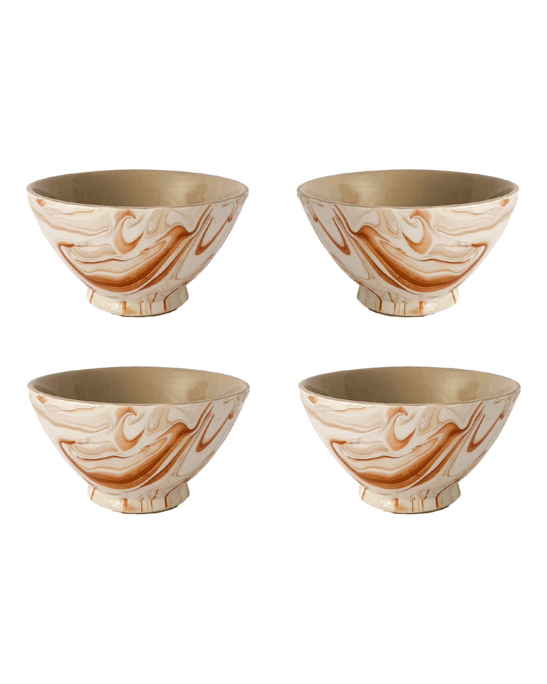 Marbled Terra Bowl - Set of 4 - PoshaBella