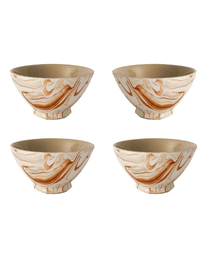 Marbled Terra Bowl - Set of 4 - PoshaBella