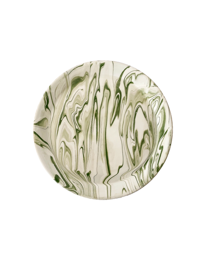 Marbled Olive Salad Plate - Set of 4