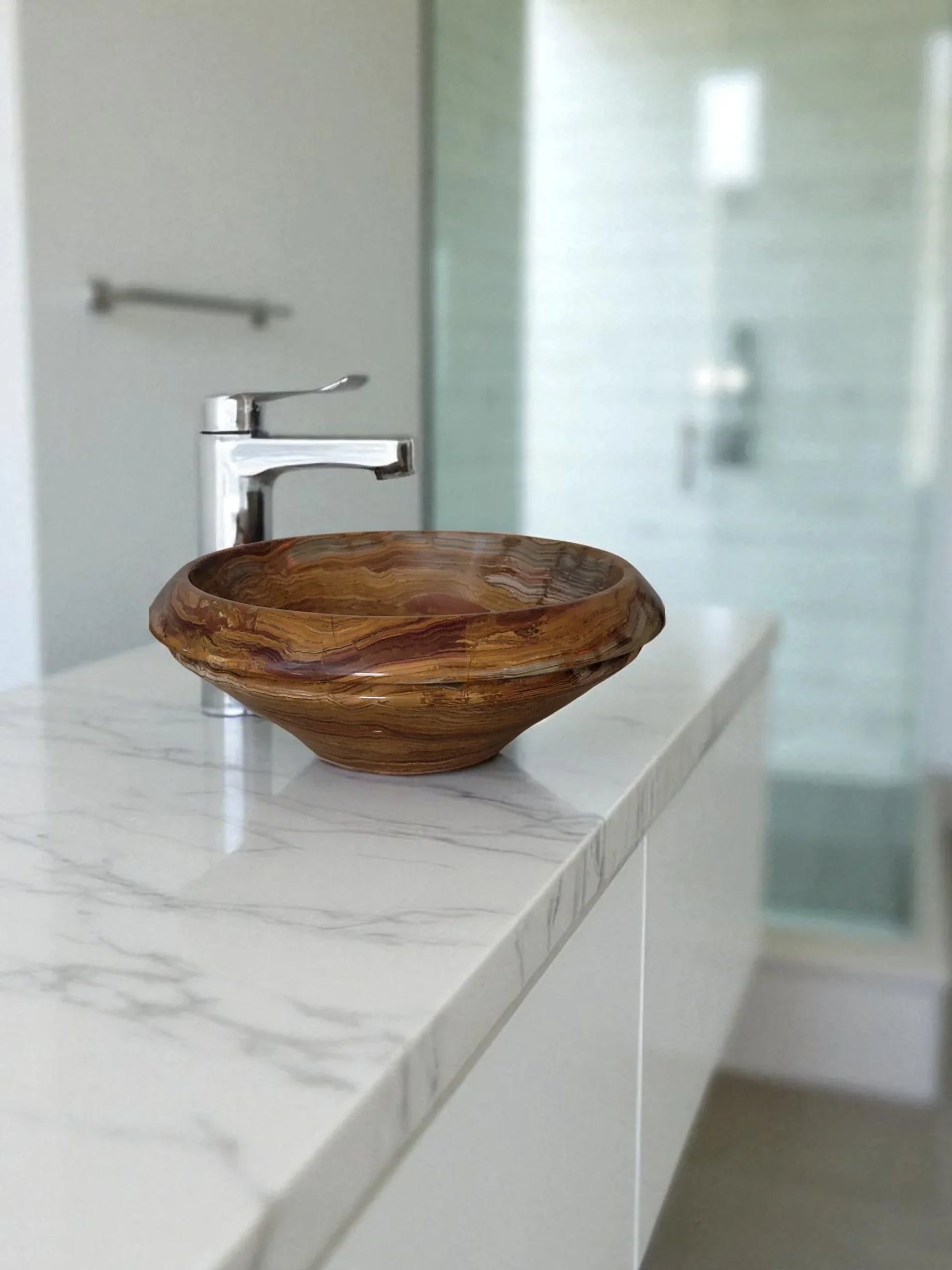 Bathroom Sink of Multi Onyx - PoshaBella