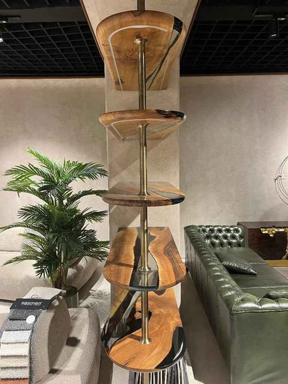 Epoxy Resin Shelves – Modern Room Divider
