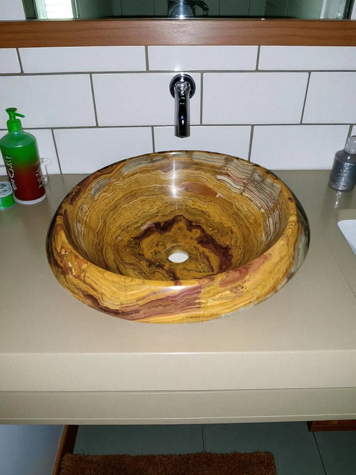 Bathroom Sink of Multi Onyx - PoshaBella