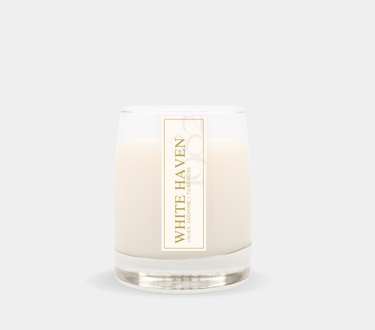 White Haven (8.5 oz Single Wick) - Notes: White Lily Petals, Aloe, Green Leaves & Bergamot 1982 Candle Co.™