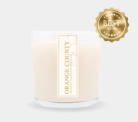 Orange County (14 oz Double Wick) - Notes: Mandarin Oranges, Peaches, Strawberries, Citron & Sugar, Freesia 1982 Candle Co.™
