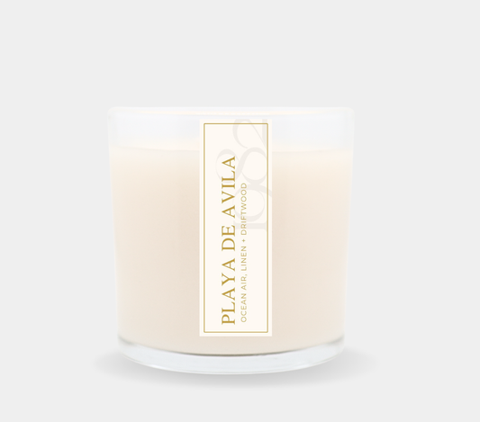 Playa De Avila (14 oz Double Wick) - Notes: Soft Driftwood, Clean Linen & Crisp Ocean Air 1982 Candle Co.™