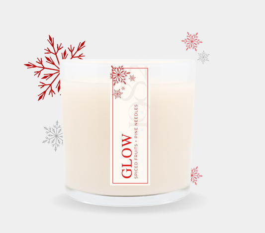 Glow (14oz) - Notes: Spiced Fruit, Pine Needles, Simmered Pear, Evergreen 1982 Candle Co.™