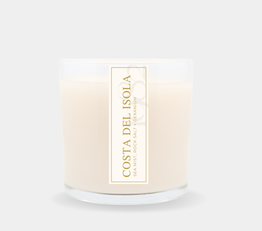Costa Del Isola (14 oz Double Wick) - Notes: Sea Mist, Rock Salt, Lily of the Valley, Geranium & Citrus 1982 Candle Co.™