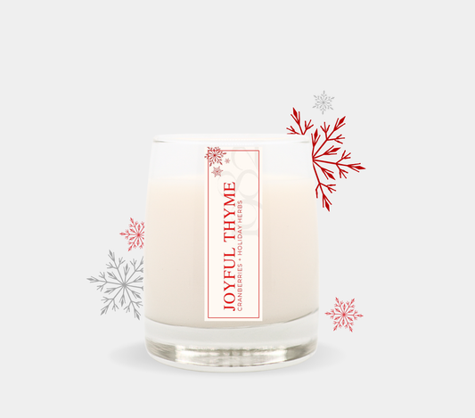 Joyful Thyme Candle (8.5 oz) - Notes: Spiced Cranberries, Thyme, Fir Needles 1982 Candle Co.™