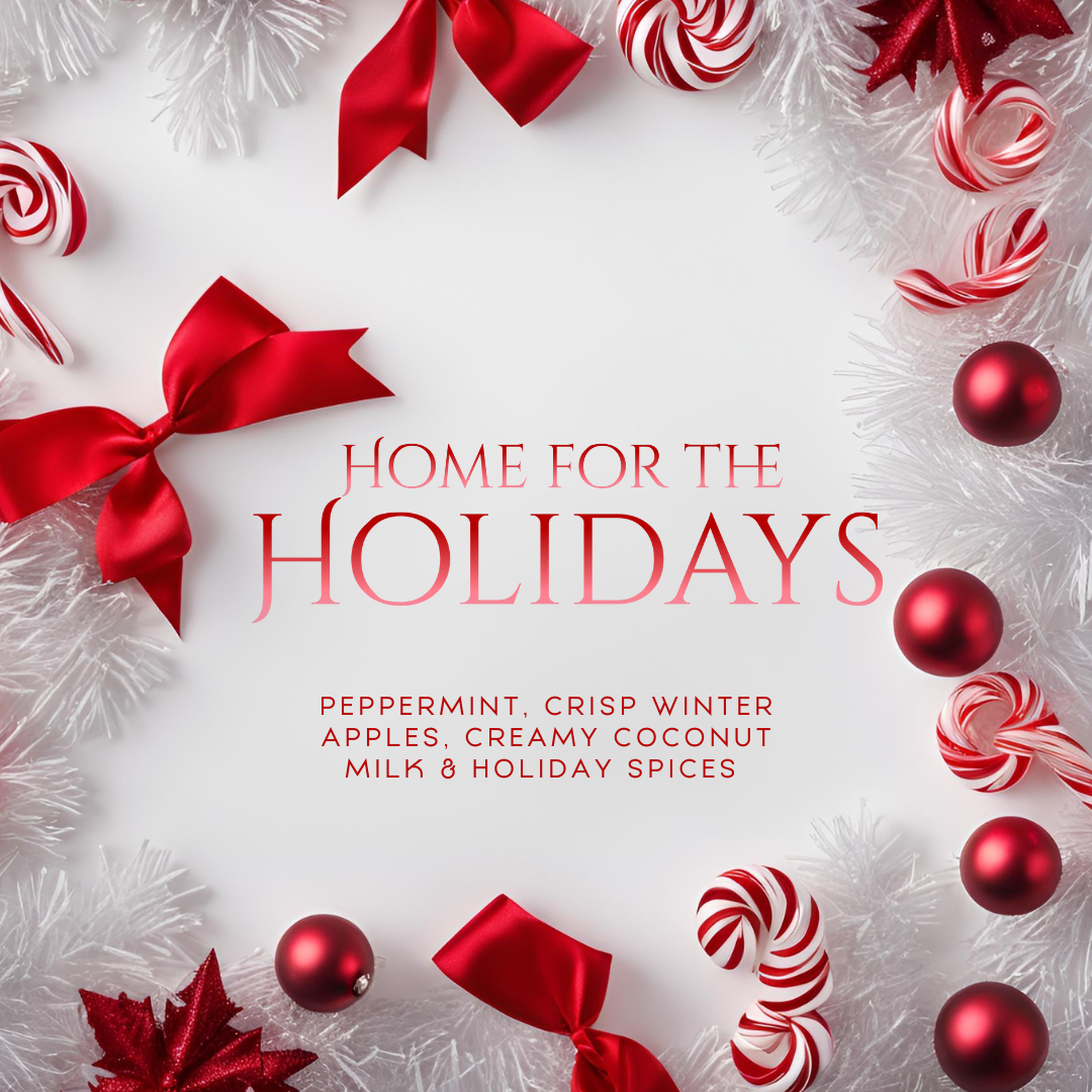 Home for the Holidays (14oz) - Notes: Winter Apples, Peppermint, Coconut Milk, Holiday Spices 1982 Candle Co.™