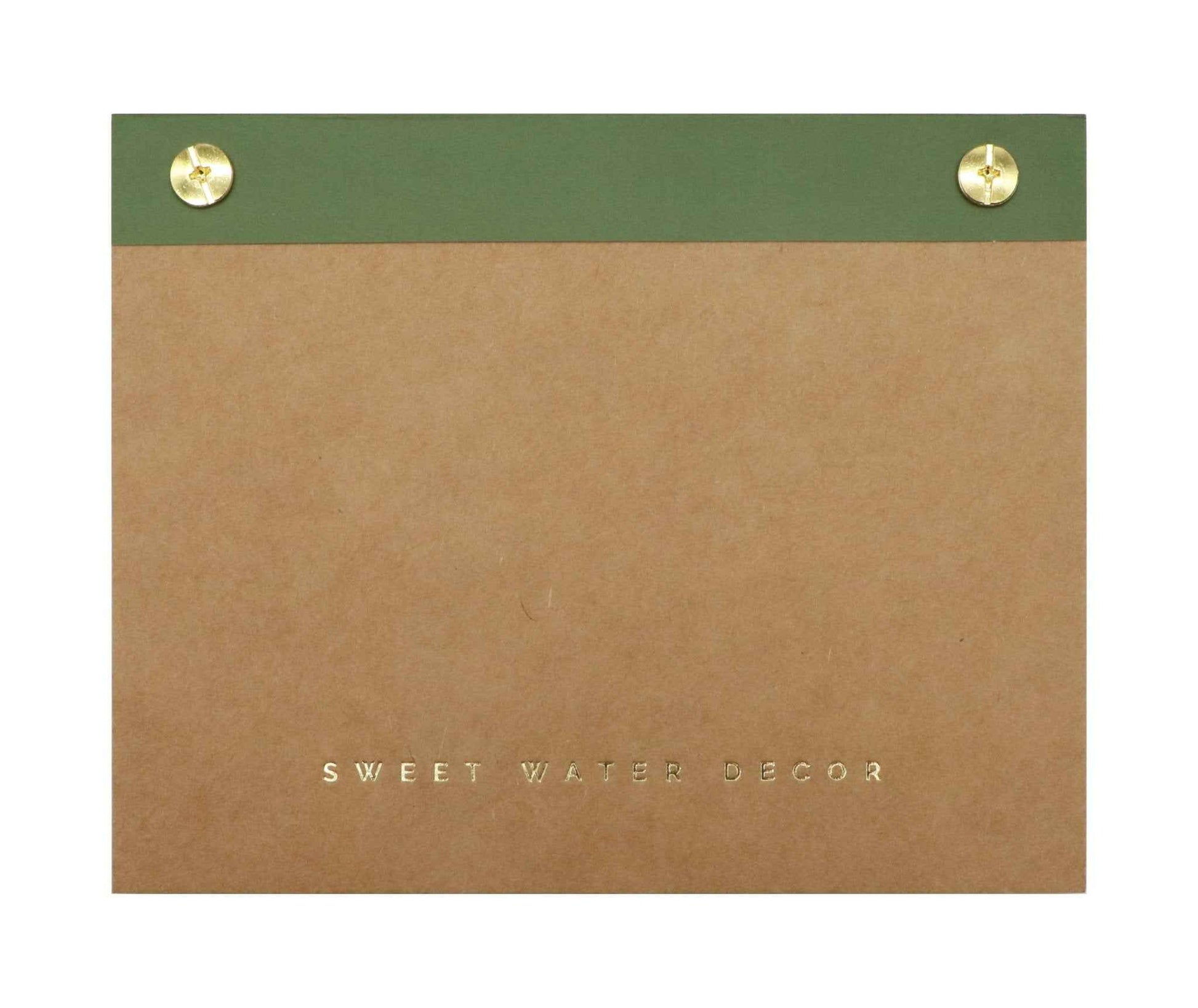 Small Green Gold Rivet Basic Notepad
