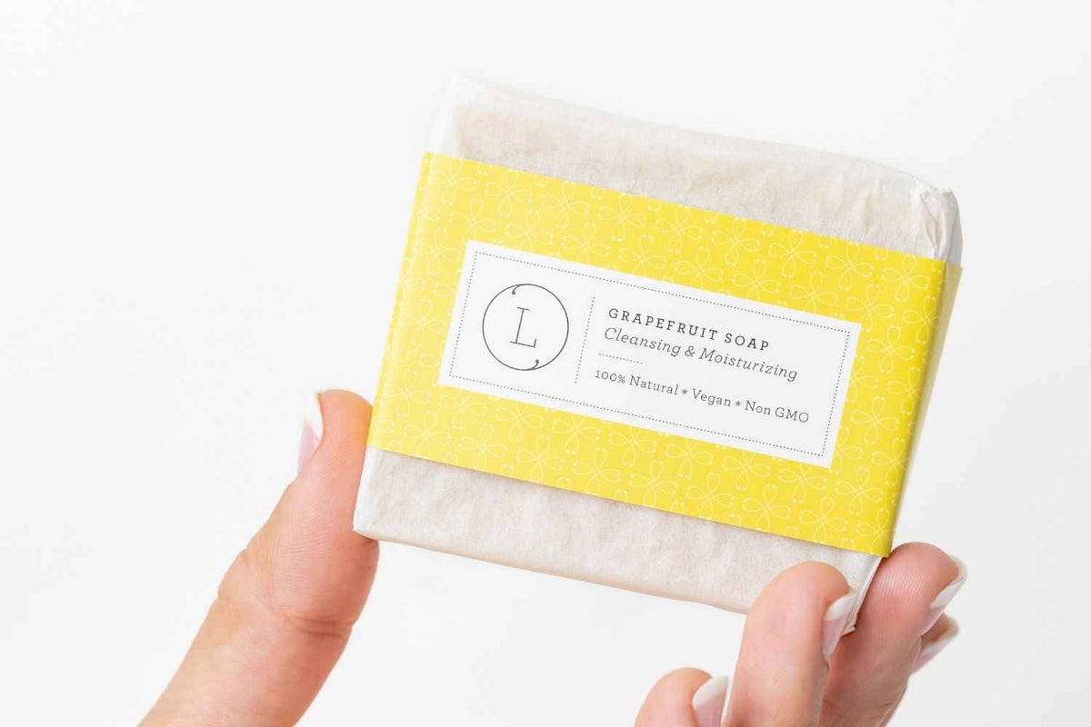 Pink Grapefruit Handmade Soap Bars – Natural Vegan Set of 2