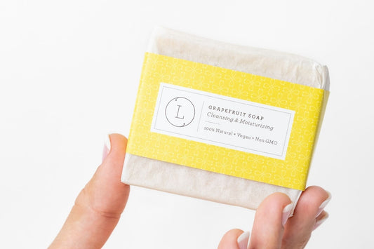 Pink Grapefruit Handmade Soap Bars – Natural Vegan Set of 2