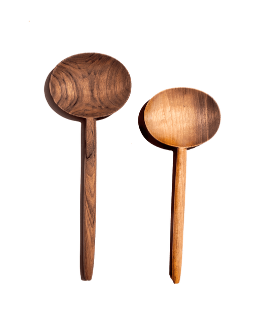 Walnut Oval Spoon - PoshaBella