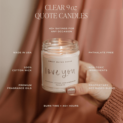 You're The Best! Soy Candle - Clear Jar - 9 oz (Island Air)