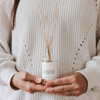 Calm and Comfort Clear Reed Diffuser (Self Care Lavender and Eucalyptus)