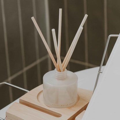 Weekend White Translucent Tinted Glass Jar Reed Diffuser