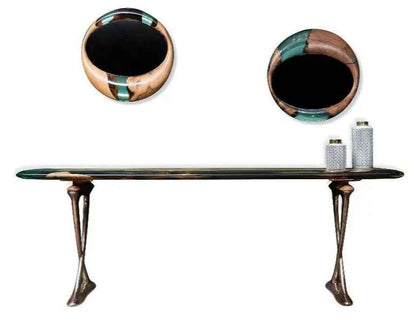 Resin Console Table- Foyer Table- Entryway Table (without mirrors) | Osso Collection