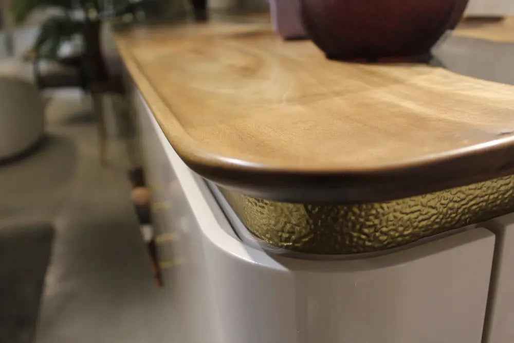Resin and Walnut Credenza - Modern Sideboard | Ivory Collection