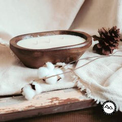 Rustic Dough Bowl Candle