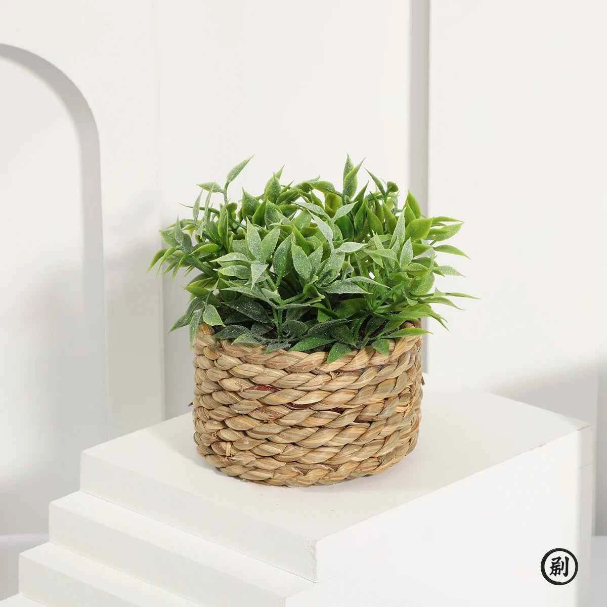 Mini Artificial Eucalyptus Grass Potted Plant Home Decor