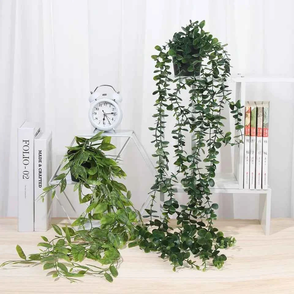 Artificial Hanging Vine Plant in Pot for Home Decor